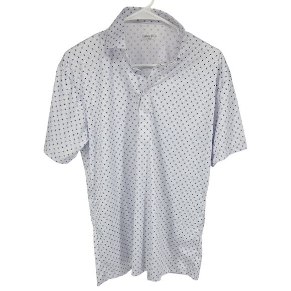 Collars and Co Dress Collar Polo Size Medium Retail $82 - Picture 2 of 6